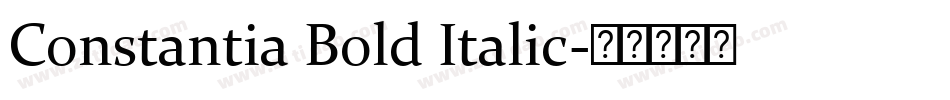 Constantia Bold Italic字体转换